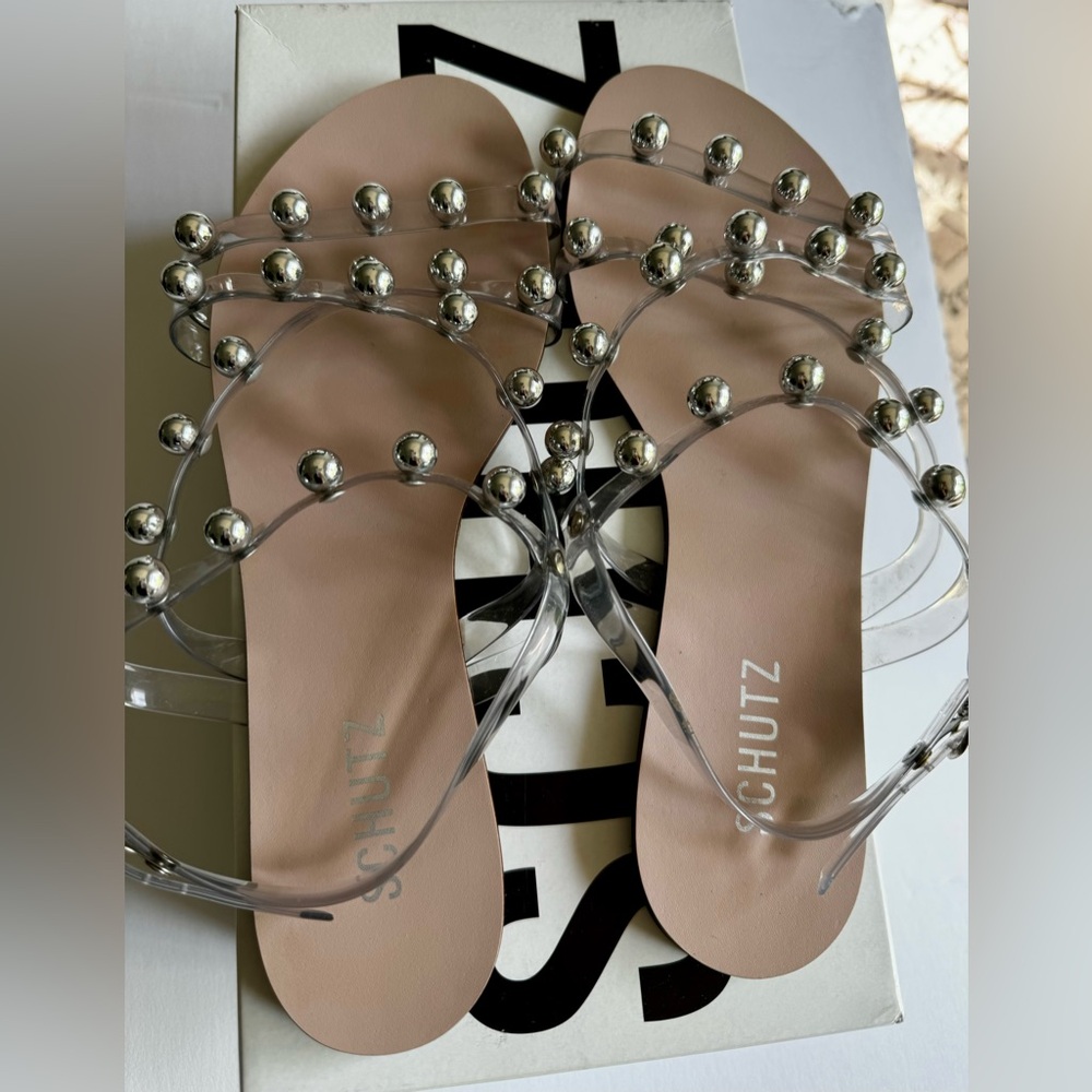SCHUTZ  Tansparent Sandal Vynil Size -7.5